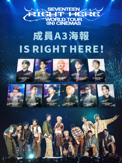 SEVENTEEN演唱會電影．成員A3海報 IS RIGHT HERE！