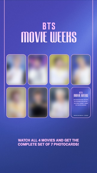 【BTS MOVIE WEEKS】成員珍藏照片卡